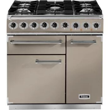 Piano de cuisson gaz							FALCON				Semi Pro DELUXE 90 FAUVE NICKEL BROSSÉ