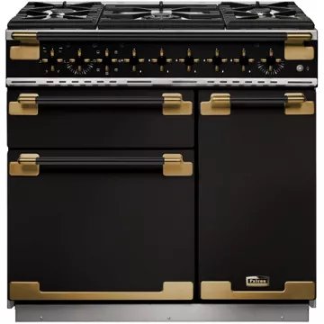Piano de cuisson gaz FALCON ELISE LUXE TAB GAZ 90 CMNOIR LAITON – Image 2