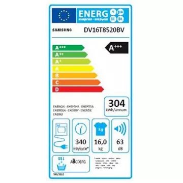 Sèche linge pompe à chaleur SAMSUNG DV16T8520BV – Image 10