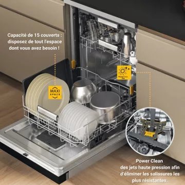 Lave vaisselle 60 cm WHIRLPOOL W7FHS51X MaxiSpace - Image 3