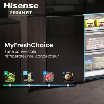 Réfrigérateur multi portes HISENSE RQ768N4GBE freshfit – Image 12