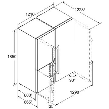 Réfrigérateur Américain LIEBHERR SBSes8496-21 BioFresh - Image 9