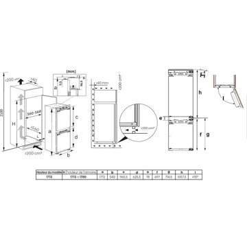 Réfrigérateur combiné encastrable HISENSE RB3B250SAWE – Image 16