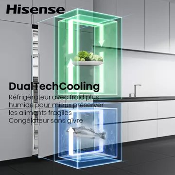Réfrigérateur combiné encastrable HISENSE RB3B250SAWC – Image 8