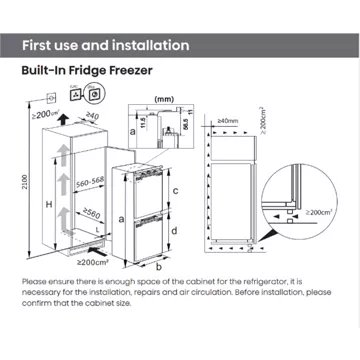 Réfrigérateur combiné encastrable HISENSE RB3B250SAWC – Image 13
