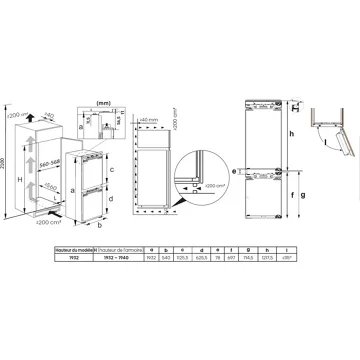 Réfrigérateur combiné encastrable HISENSE RB3B280SAWE – Image 16